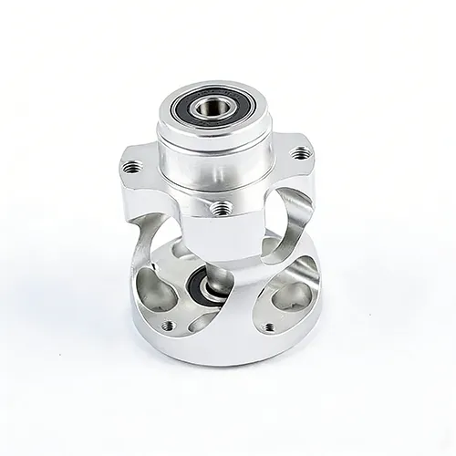 Black cnc machining parts with integrated screws and a bushing