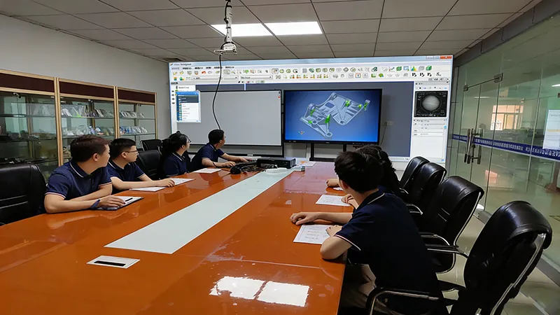 Engineers Conducting a Detailed Design Review Session