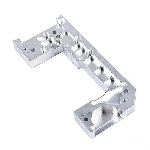 L-shaped cnc machining parts with multiple holes and grooves
