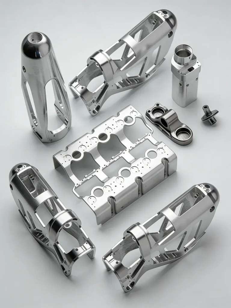 Showcasing intricate details of precision 5 axis cnc machining parts