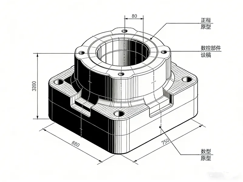 cnc-electronic-parts-prototype-design-technical-drawing