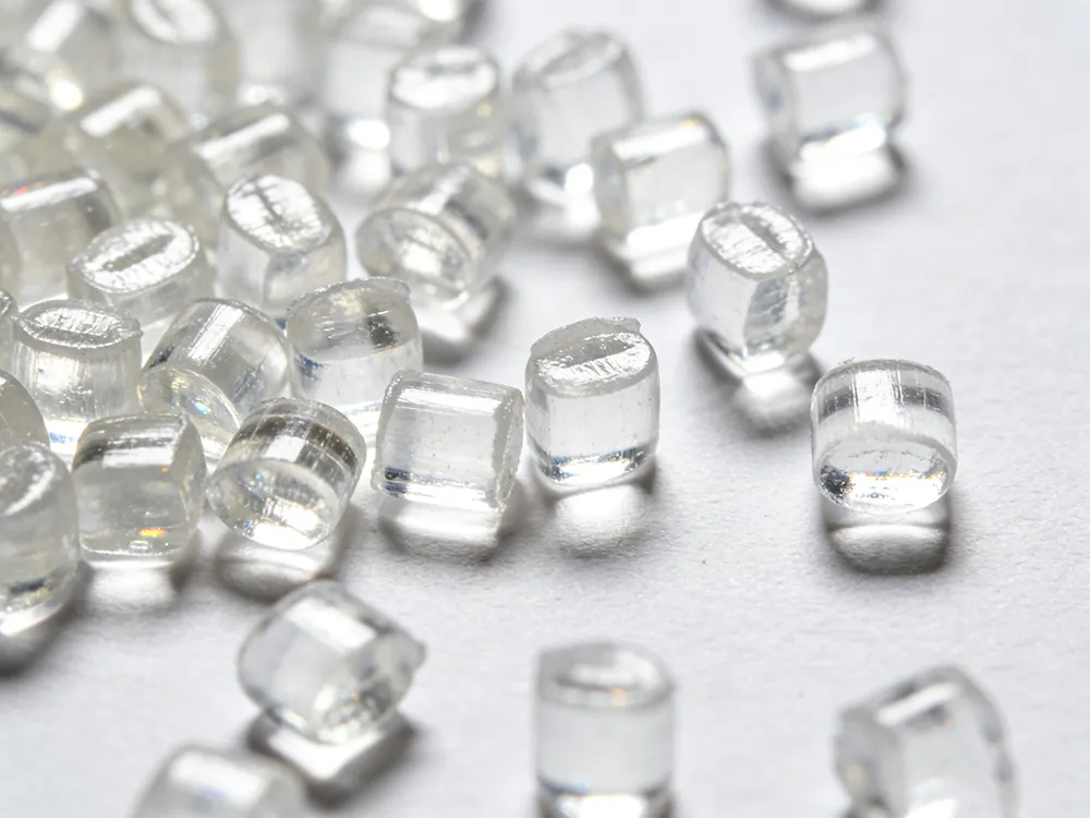 plastic resin pellets used as raw materials for CNC machining and manufacturing processes