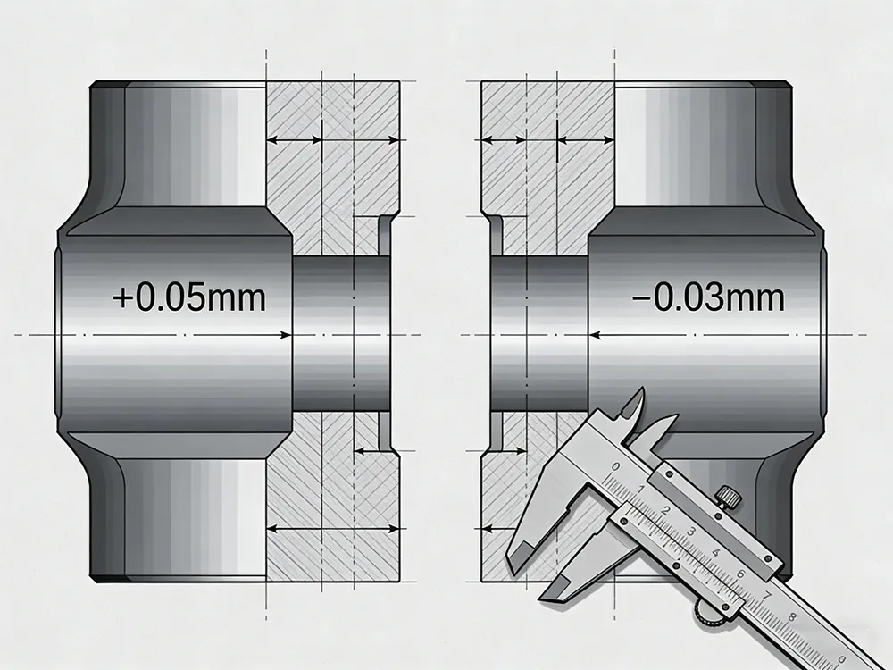 Precision CNC machined components demonstrating tight machining tolerances in metal parts