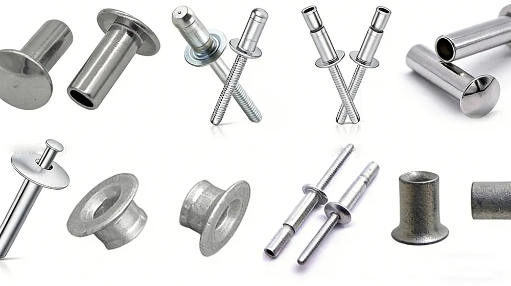 Different types of metal rivets for industrial and structural applications