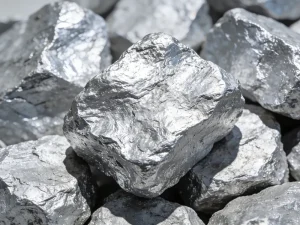 raw silver metal ingots showing natural texture and industrial material form