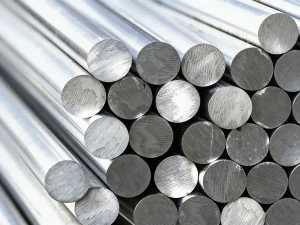 Polished round tool steel bars showing raw material used in industrial applications