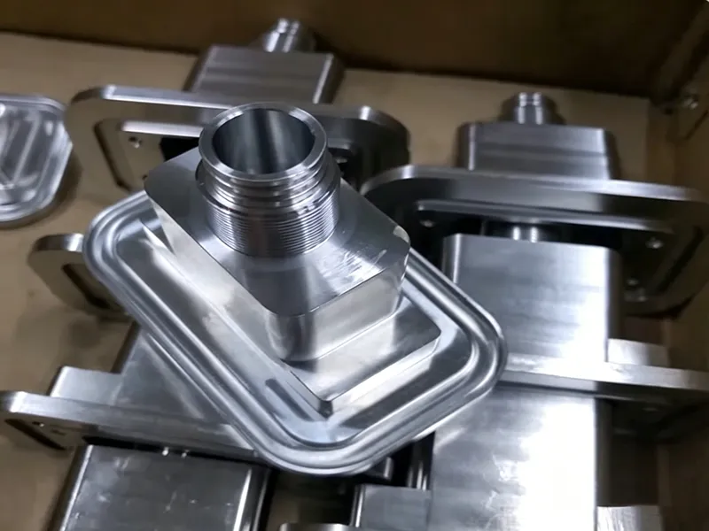 Aluminum 6061 T6 machined part with smooth surface finish