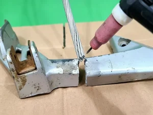 Repairing broken aluminum part using filler rod welding