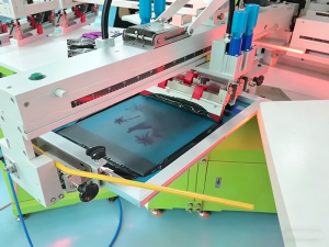 Automatic screen printing machine used for high-volume production
