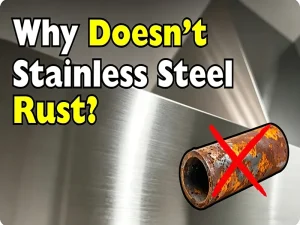 Does Stainless Steel Rust explanation with clean steel surface and rusted pipe comparison
