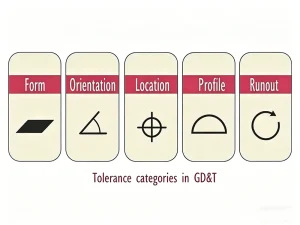 GD&T symbols tolerance categories form orientation location profile runout