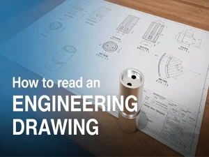How to read an engineering drawing with part views and dimensions