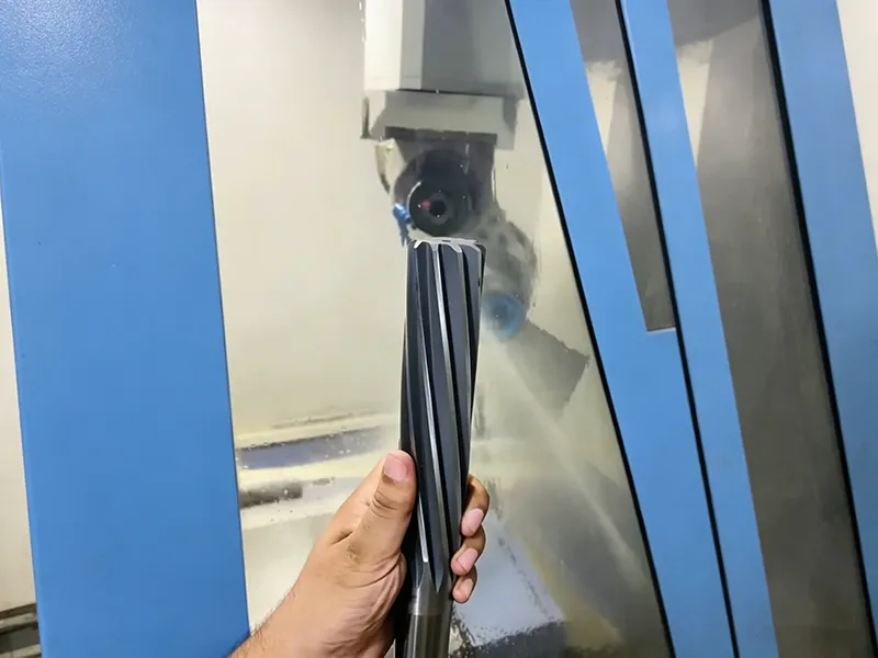 Industrial reamers used for precision hole finishing in machining