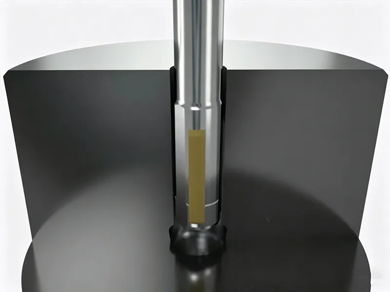 Internal bore honing operation with abrasive stone finishing a cylindrical surface