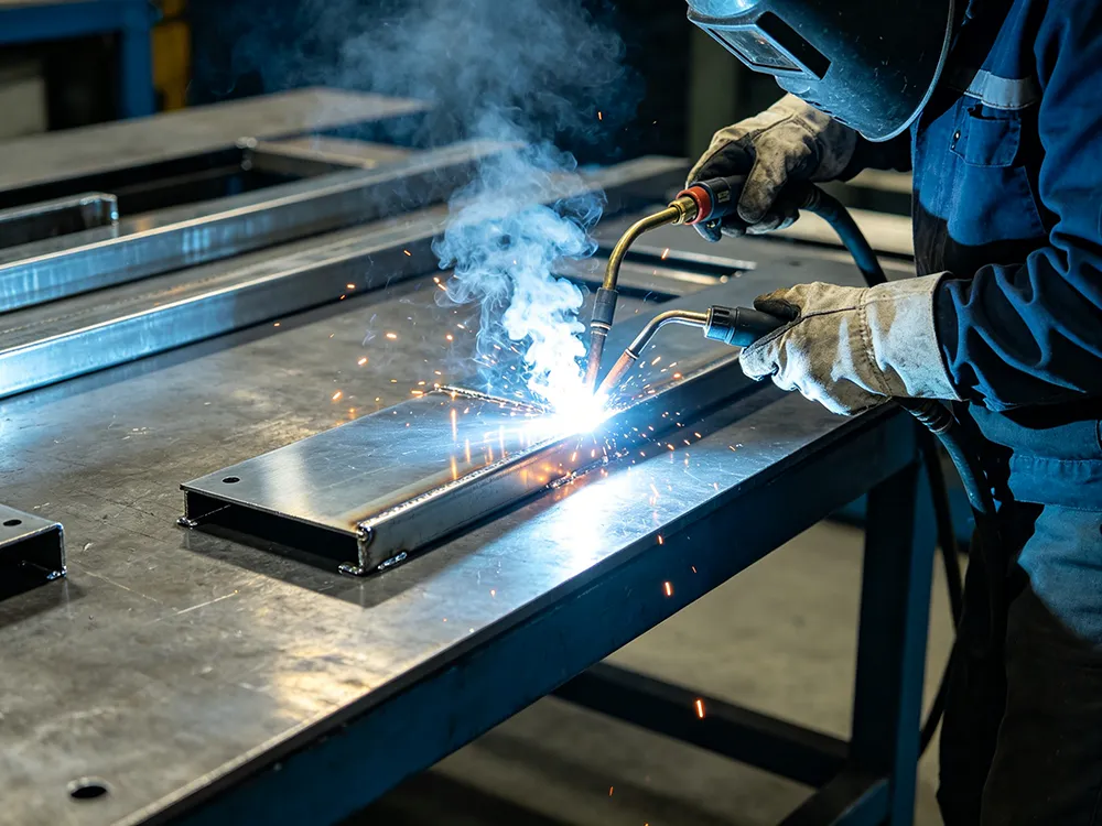 laser beam welding process for metal fabrication with high precision
