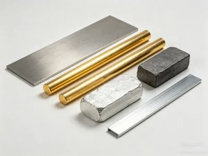 Types of Metals including aluminum, brass, steel, and raw material forms