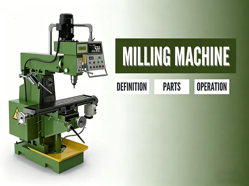 What Is a Milling Machine guide showing definition parts and operation