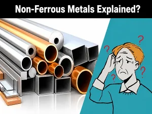 What is non-ferrous metal explained with metal tubes and confusion illustration