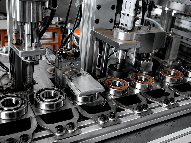 Automated bearing production line with precision assembly equipment