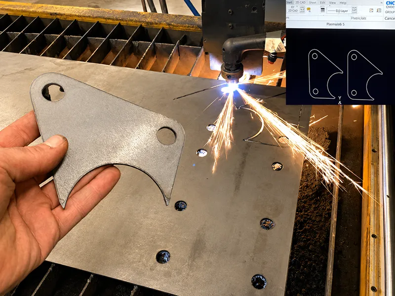 Custom Manufacturing plasma cutting process for precision metal parts