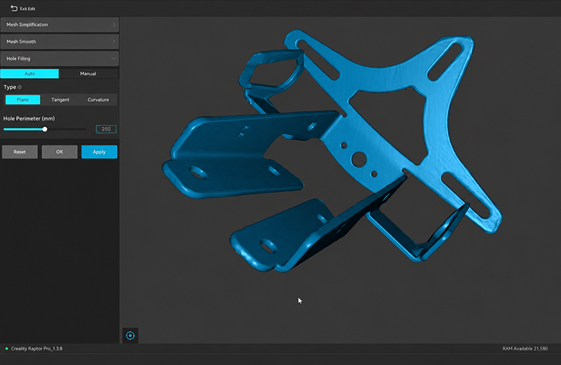 3D model editing of a custom motorcycle mounting bracket