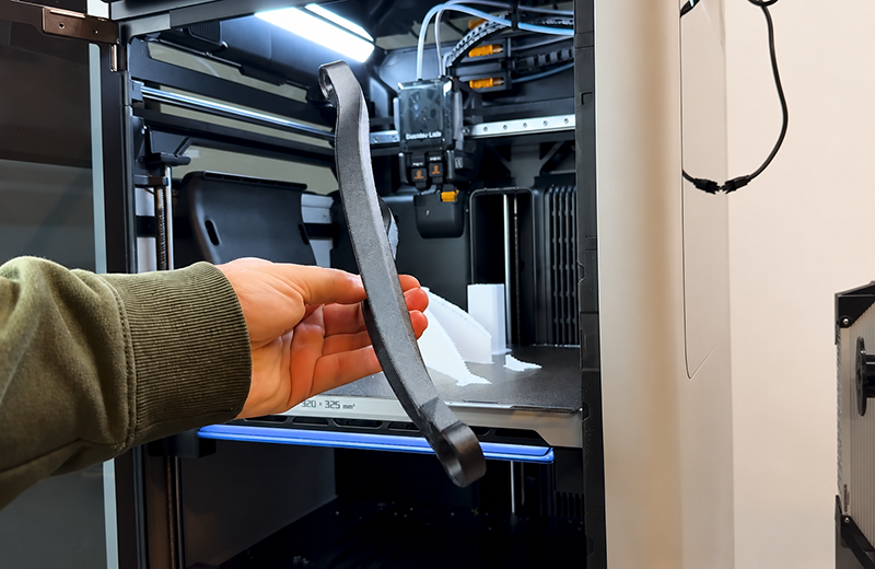 3D printed motorcycle bracket prototype for fit and design validation