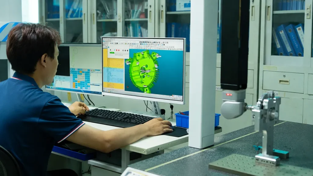 What Is CMM Programming shown by an engineer creating an inspection program