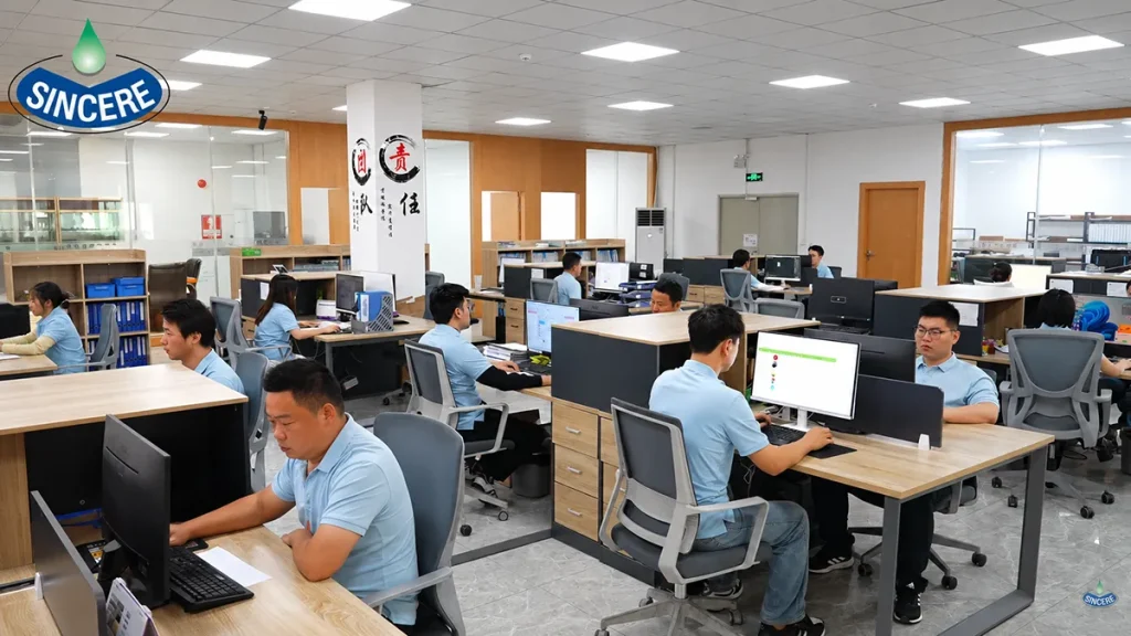 Open office team working at Sincere Machining