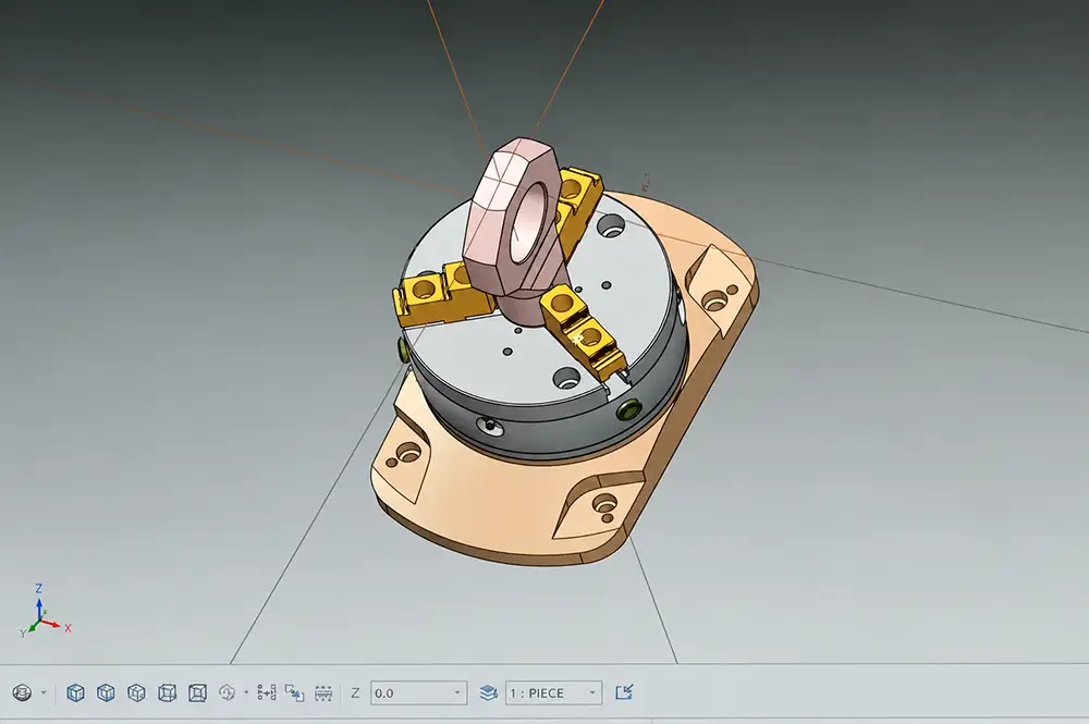 CNC machining quote based on CAD model and fixture design review