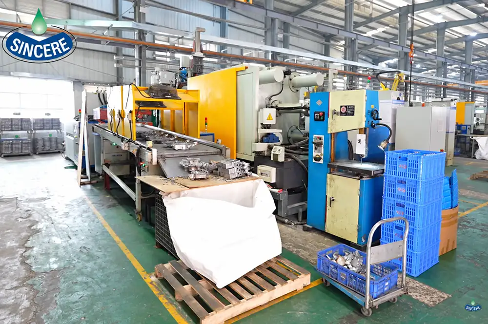 Industrial production line supporting CNC machining and component manufacturing