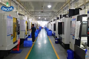 Online CNC machining workshop with multiple CNC machines in production